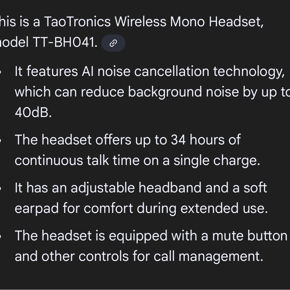 Wireless Mono Headset - Picture 4 of 4